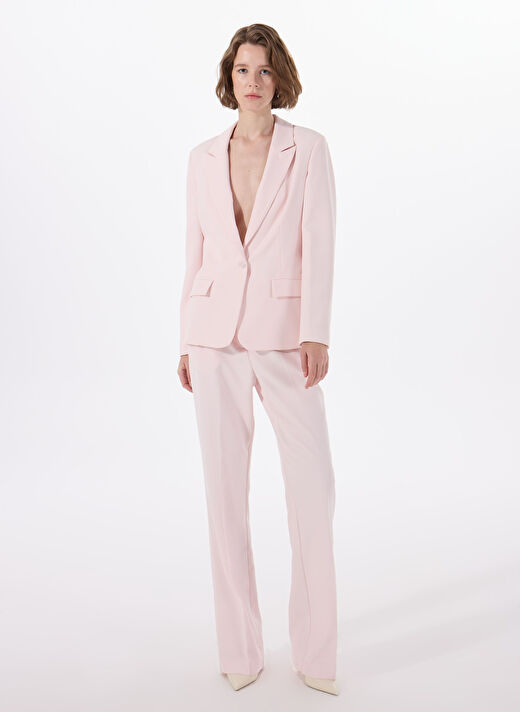 Guess Pembe Kadın Standart Blazer SOLENE FLUID BLAZER - RECY POLY STR 2