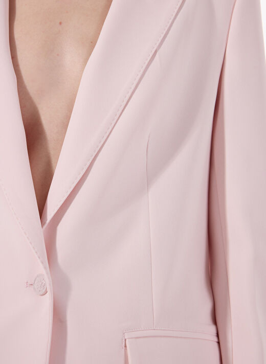 Guess Pembe Kadın Standart Blazer SOLENE FLUID BLAZER - RECY POLY STR 4