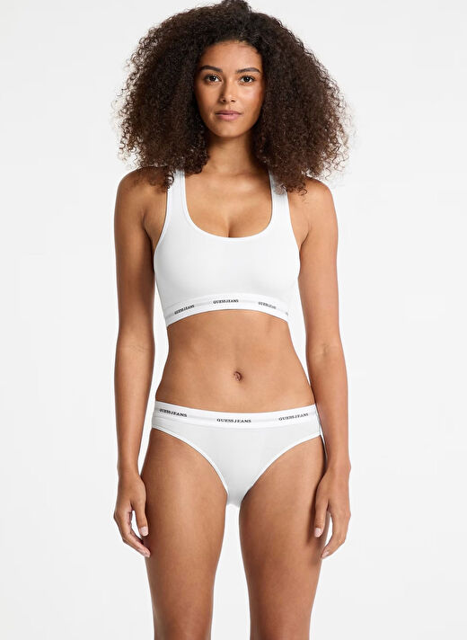 Guess Beyaz Kadın GJ BRALETTE - ECO CUDDLE JERSEY 180 Düz Bralet Sütyen 1