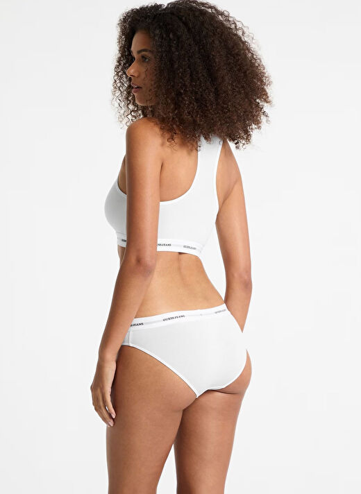 Guess Beyaz Kadın GJ BRALETTE - ECO CUDDLE JERSEY 180 Düz Bralet Sütyen 4