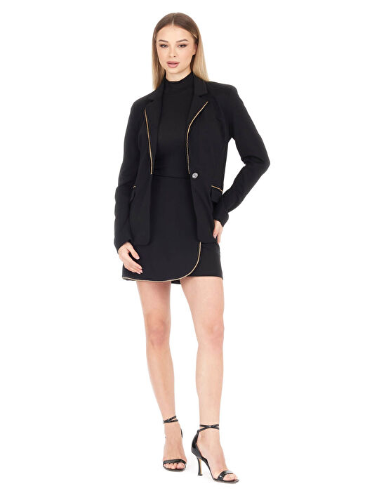 Guess Siyah Kadın Standart Blazer NEW LENA SINGLE BREA - NEW ECO STRU 1