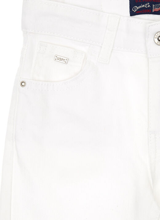 U.S. Polo Assn. Beyaz Erkek Çocuk Denim Pantolon DAVID 4