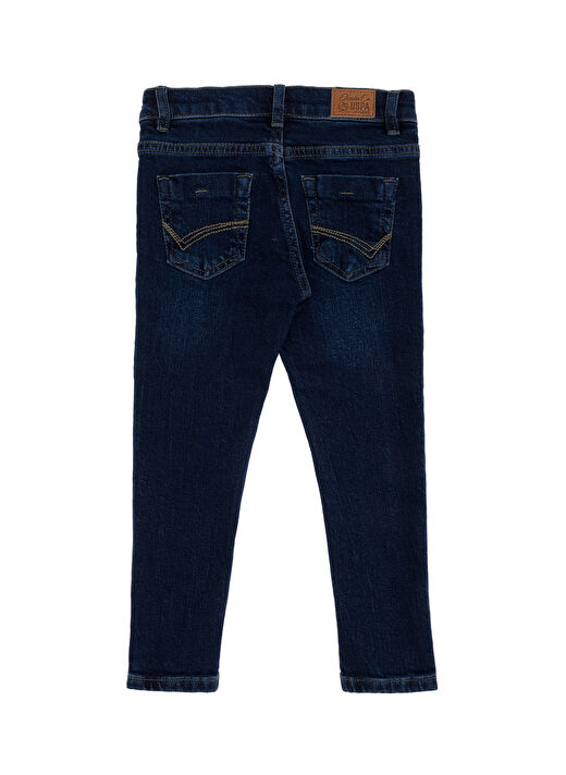 U.S. Polo Assn. Koyu İndigo Erkek Çocuk Düz Denim Pantolon CARTERKIDS 2