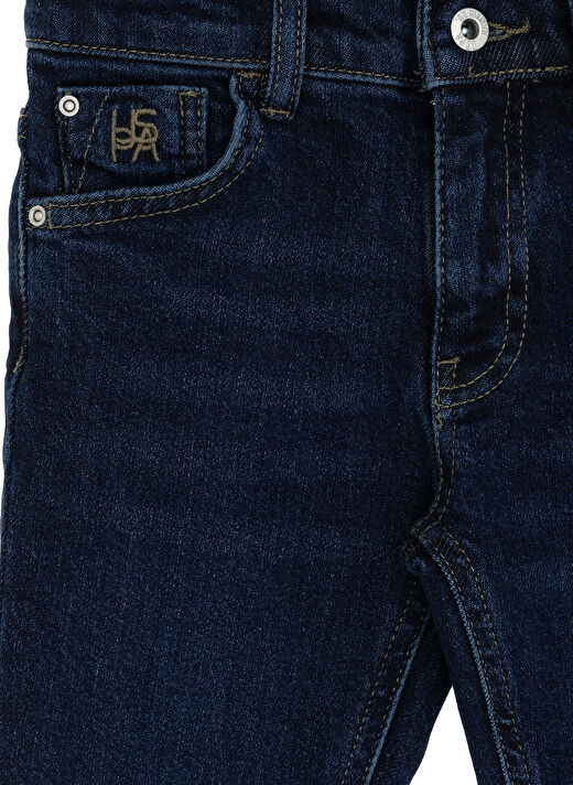U.S. Polo Assn. Koyu İndigo Erkek Çocuk Düz Denim Pantolon CARTERKIDS 3