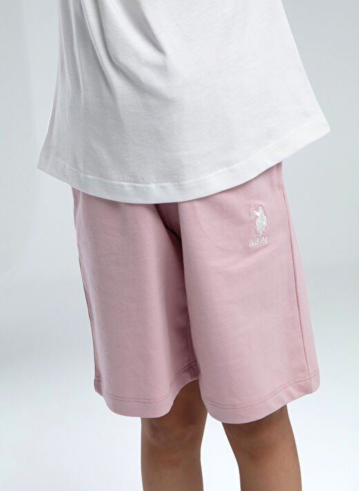 U.S. Polo Assn. Beyaz Kız Çocuk Baskılı Pijama Takımı US2066 4