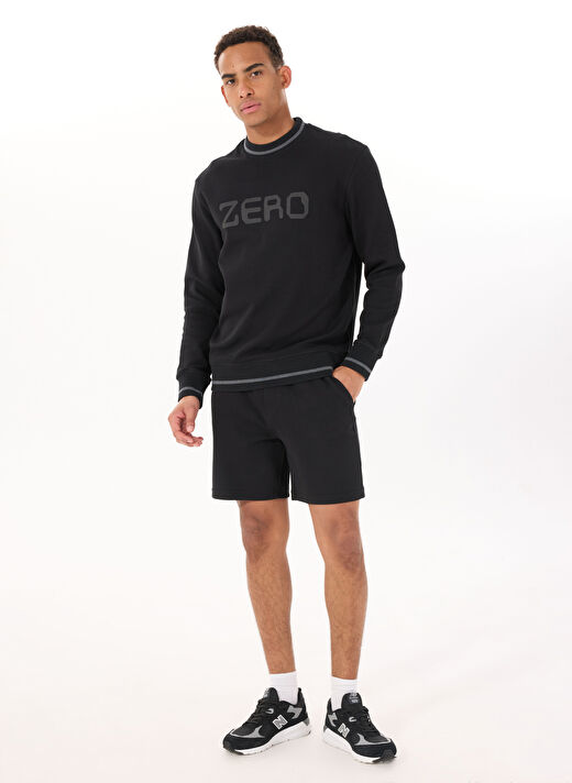Gmg Fırenze Siyah Erkek Bisiklet Regular Fit Sweatshirt GU25MSS08020 2