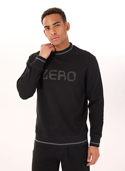 Gmg Fırenze Siyah Erkek Bisiklet Regular Fit Sweatshirt GU25MSS08020 3