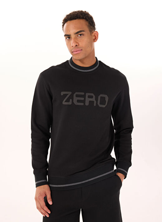 Gmg Fırenze Siyah Erkek Bisiklet Regular Fit Sweatshirt GU25MSS08020 4