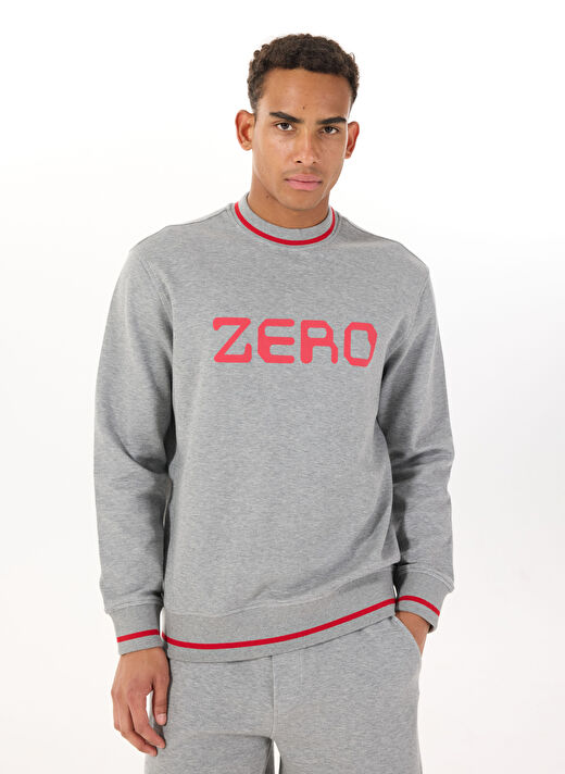 Gmg Fırenze Gri Erkek Bisiklet Regular Fit Sweatshirt GU25MSS08020 1