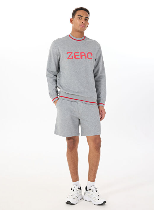 Gmg Fırenze Gri Erkek Bisiklet Regular Fit Sweatshirt GU25MSS08020 2