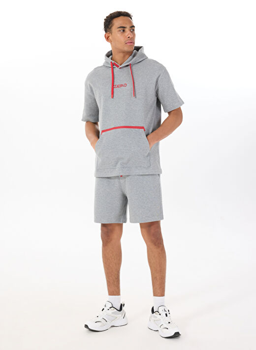 Gmg Fırenze Gri Erkek Kapüşon Oversize Sweatshirt GU25MSS08021 2