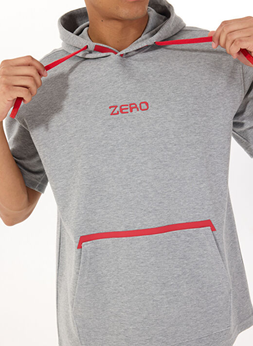 Gmg Fırenze Gri Erkek Kapüşon Oversize Sweatshirt GU25MSS08021 4