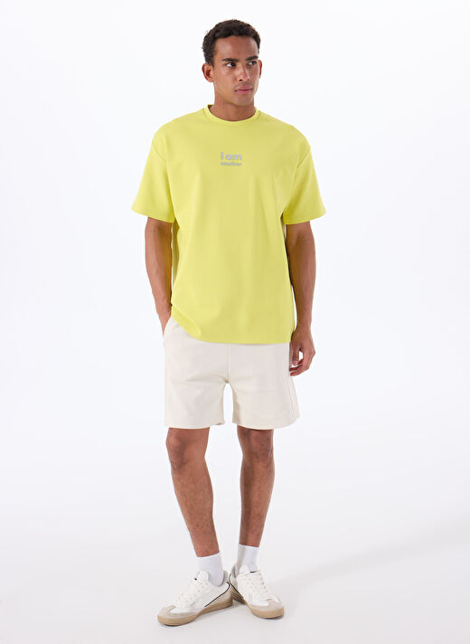 Gmg Fırenze Sarı Erkek Oversize T-Shirt GU25MSS03028 2