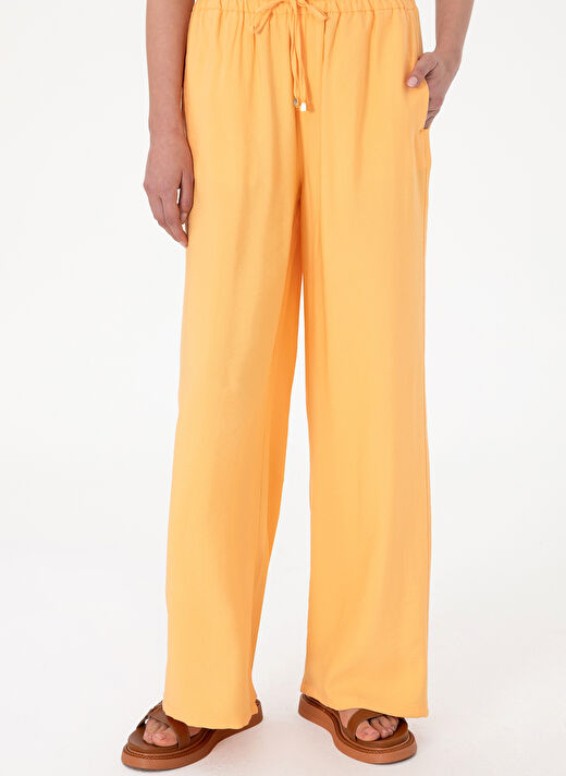 U.S. Polo Assn. Turuncu Kadın Loose Fit Pantolon ECOLE 2