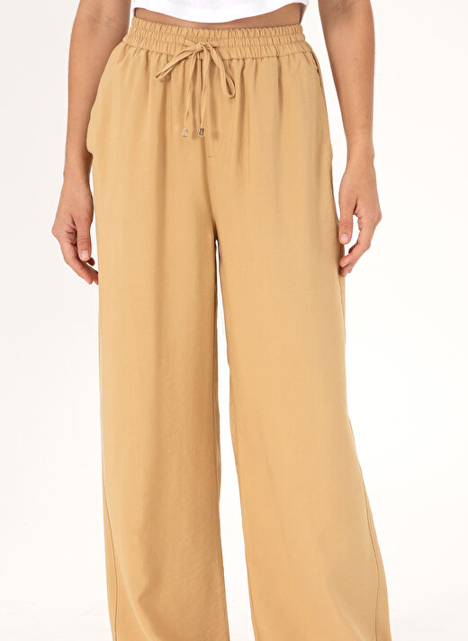 U.S. Polo Assn. Camel Kadın Loose Fit Pantolon ECOLE 2