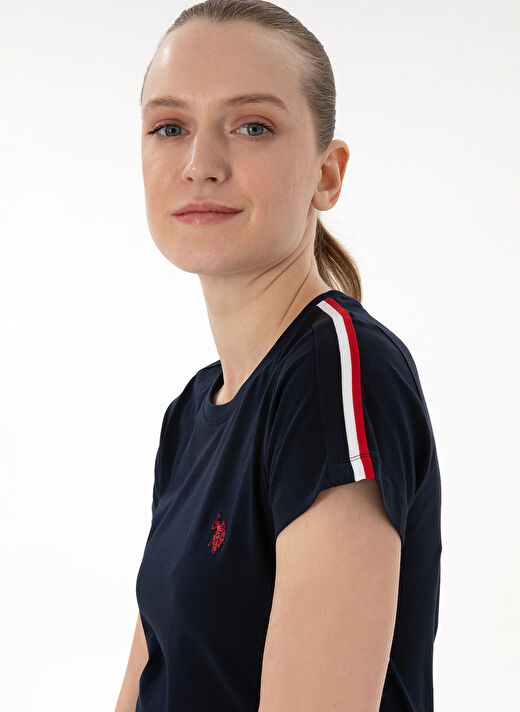 U.S. Polo Assn. Lacivert Kadın Standart Pijama Takımı KISA KOL SORT TAKIM 2