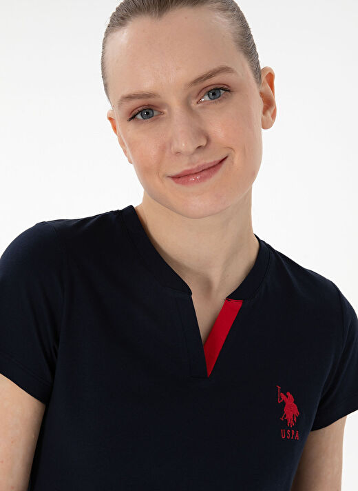 U.S. Polo Assn. Lacivert Kadın Standart Pijama Takımı KISA KOL UZUN TAKIM 2