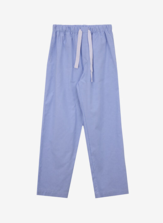 The Don Mavi Erkek Regular Fit Ekose Pijama Takımı TDNPJM001029 2