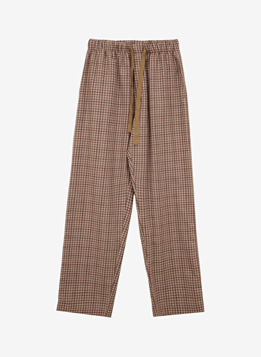 The Don Kahverengi Erkek Regular Fit Ekose Pijama Takımı TDNPJM001030 2