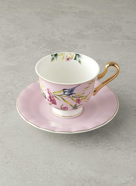 English Home Pembe Çay Fincan Ve Tabak VanillaÇayFincanıTakımı220mlAçıkP 2