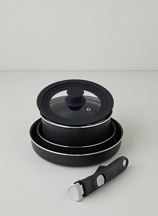 ClickEase Tencere Seti Siyah,16-18-20-24 cm 2