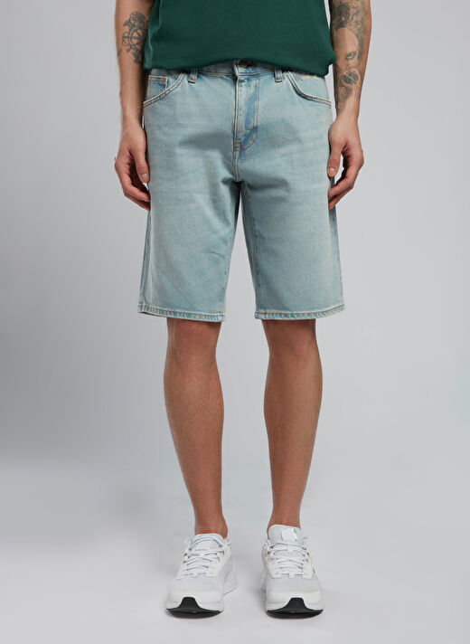 Lee Cooper Erkek Regular Fit Denim Şort 252 LCM 121068 ELYO 1 DENIM 2