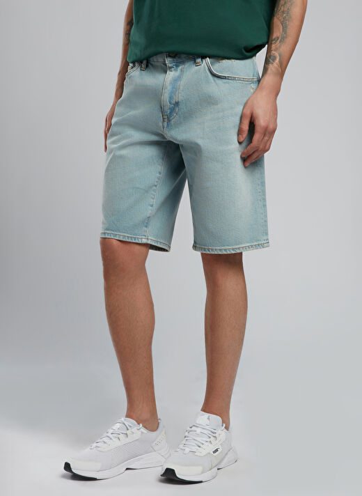 Lee Cooper Erkek Regular Fit Denim Şort 252 LCM 121068 ELYO 1 DENIM 4