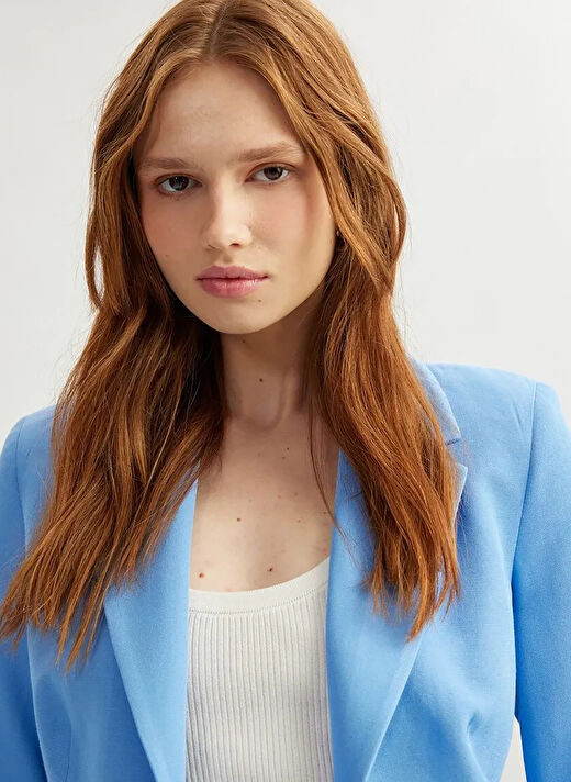 Koton Mavi Kadın Normal Blazer 5SAK50118UW 2