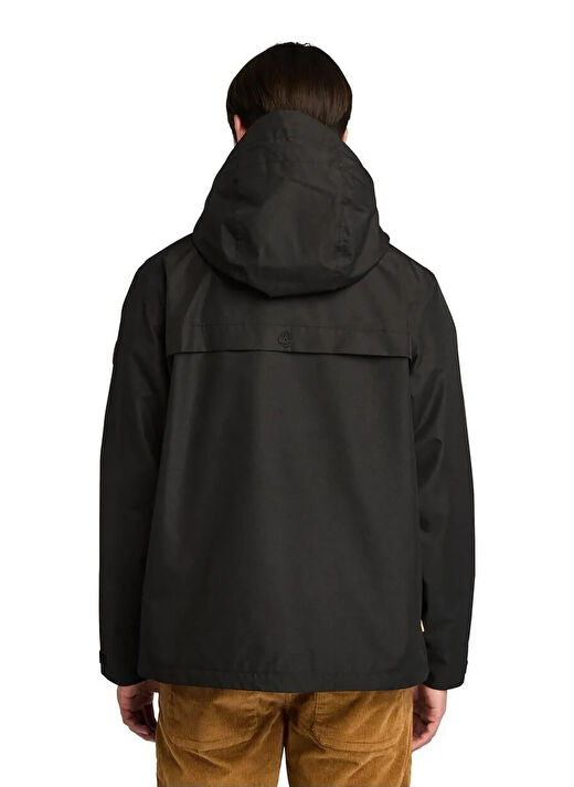 Timberland BENTON Waterproof Shell Jacket Siyah Dik Yaka Normal Kalıp Erkek Yağmurluk 4