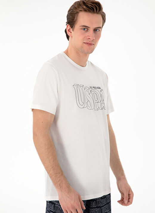 U.S. Polo Assn. Beyaz Erkek Pijama Takımı 18903 3'lu Pijama Takimi 3