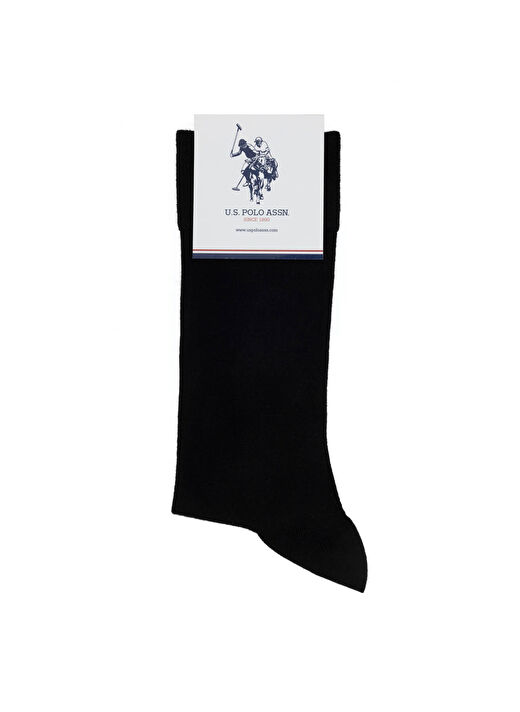 U.S. Polo Assn. Siyah Erkek Çorap BAMBU TEKLI PAKET 4