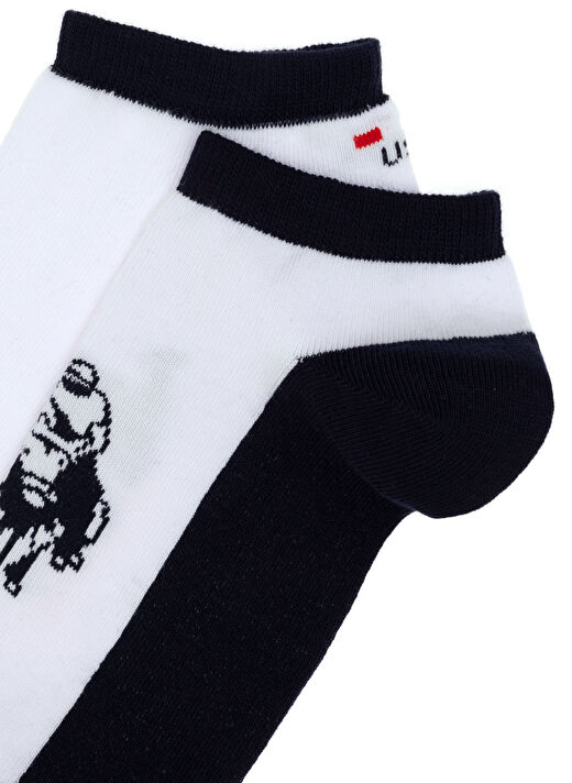 U.S. Polo Assn. Beyaz Erkek Çorap TAMAS 2'LI PAKET 2