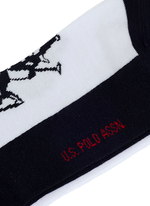 U.S. Polo Assn. Beyaz Erkek Çorap TAMAS 2'LI PAKET 3