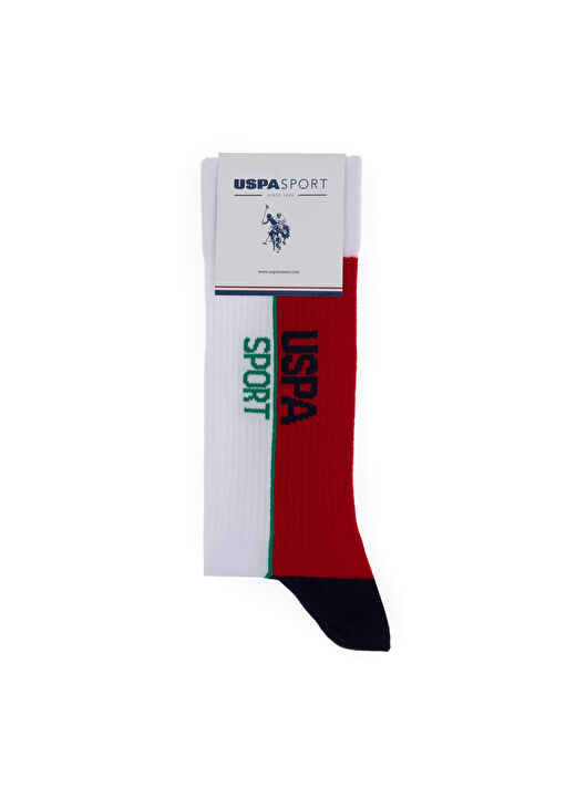U.S. Polo Assn. Beyaz Erkek Çorap SIPEL 2'LI PAKET 4
