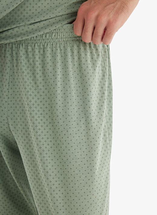 Blackspade Yeşil Erkek Normal Baskılı Pijama Takımı 40704 3