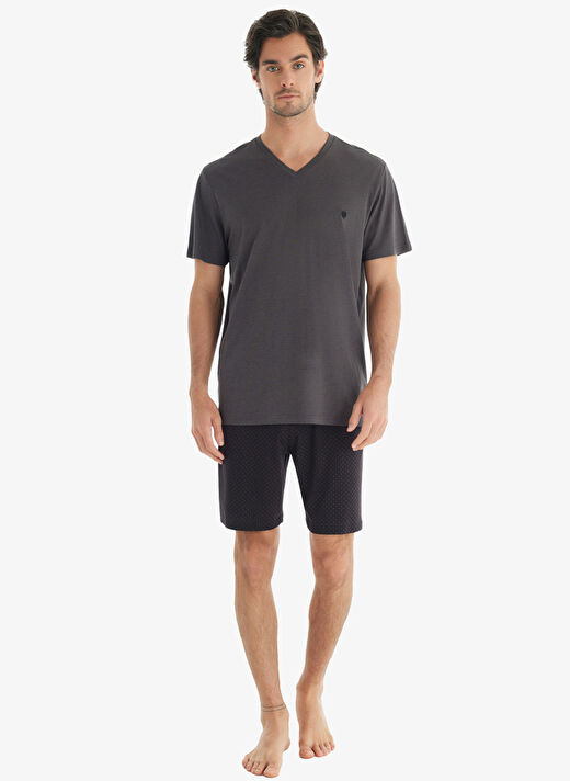 Blackspade Antrasit Erkek Normal Düz Pijama Takımı 40703 1