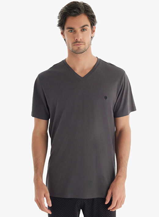 Blackspade Antrasit Erkek Normal Düz Pijama Takımı 40703 2