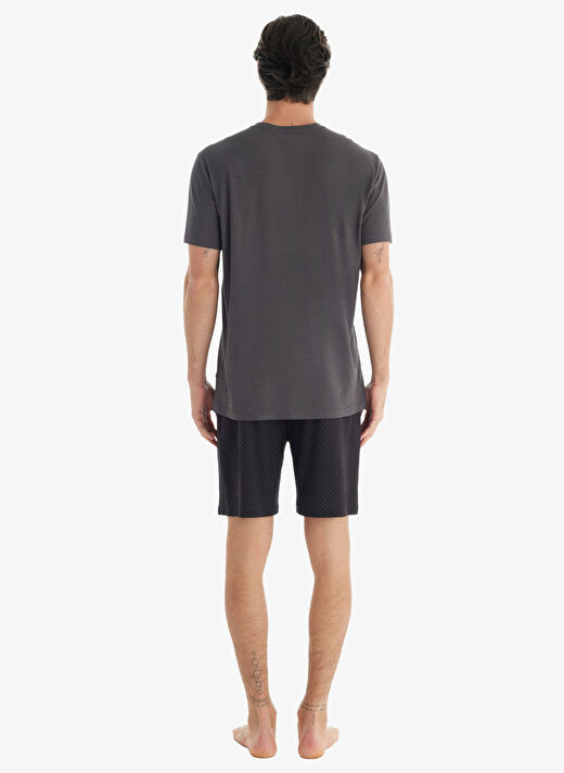 Blackspade Antrasit Erkek Normal Düz Pijama Takımı 40703 3