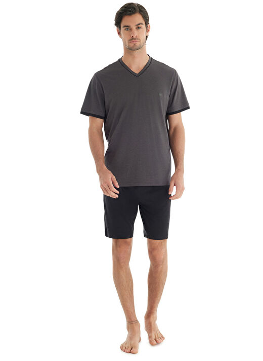 Blackspade Antrasit Erkek Normal Düz Pijama Takımı 40701 1