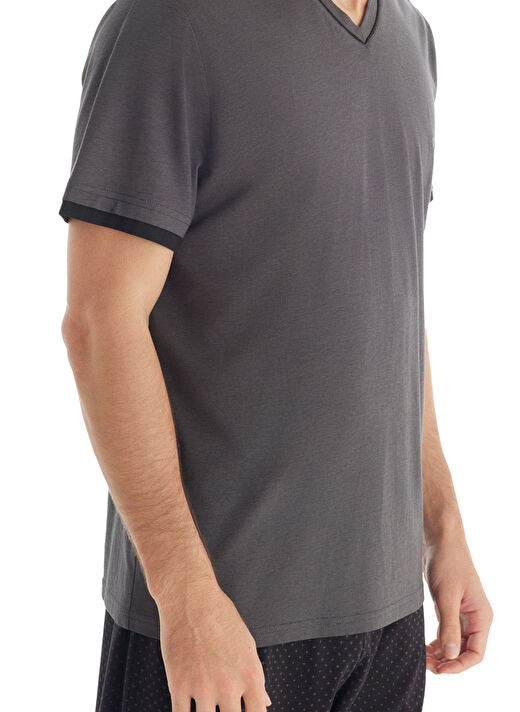 Blackspade Antrasit Erkek Normal Düz Pijama Takımı 40701 3