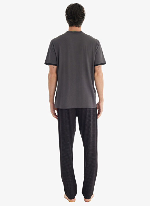 Blackspade Antrasit Erkek Normal Düz Pijama Takımı 40701 4