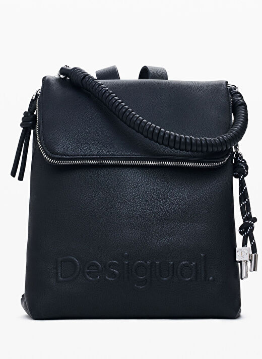 Desigual Siyah Kadın 11,7x27,2x28 cm Sırt Çantası BACK_HALF HAMPTON BLACK 1