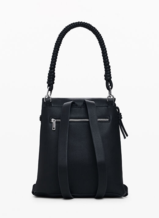 Desigual Siyah Kadın 11,7x27,2x28 cm Sırt Çantası BACK_HALF HAMPTON BLACK 3