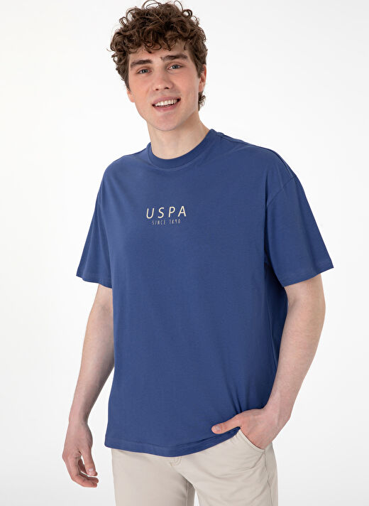 U.S. Polo Assn. Lacivert Erkek Oversize T-Shirt TERRAN 3