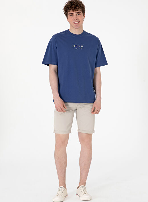 U.S. Polo Assn. Lacivert Erkek Oversize T-Shirt TERRAN 4