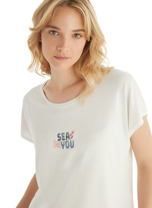 Blackspade Ekru Kadın Normal Düz Pijama Takımı 51850 2