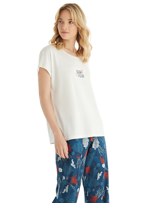 Blackspade Ekru Kadın Normal Düz Pijama Takımı 51850 3