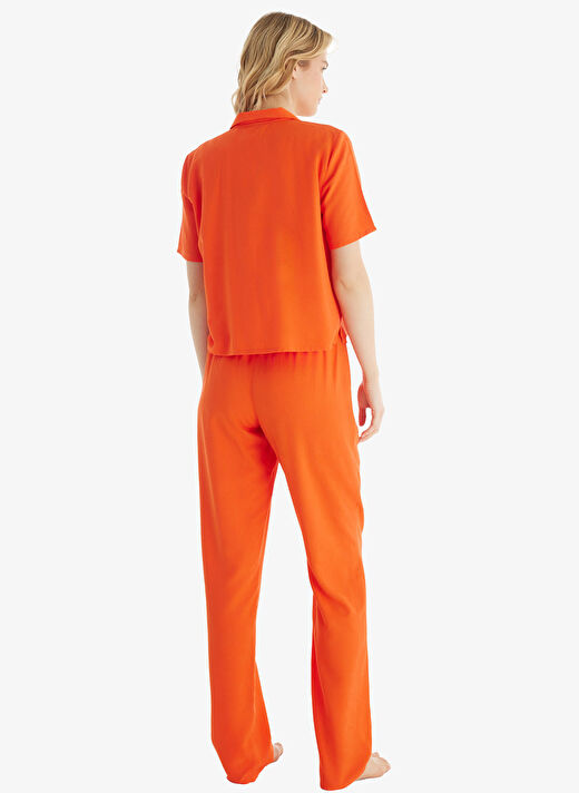 Blackspade Turuncu Kadın Normal Düz Pijama Takımı 60533 3