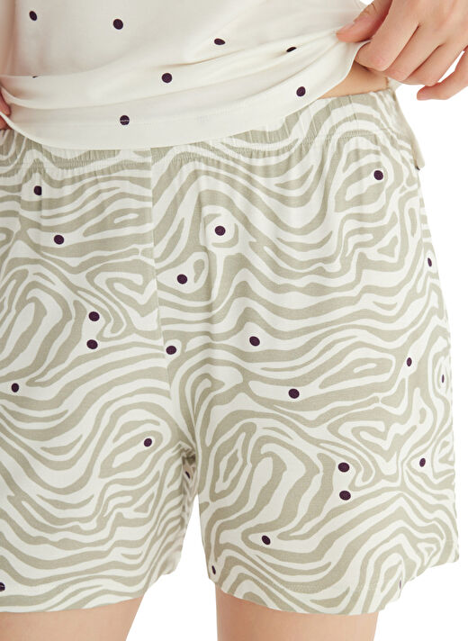 Blackspade Beyaz Kadın Normal Baskılı Pijama Takımı 51858 3