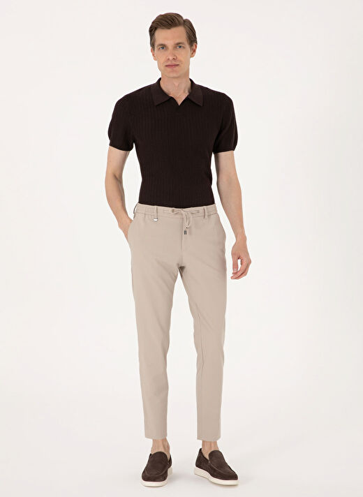 Pierre Cardin Bej Erkek Slim Fit Pantolon E19400/PB 1
